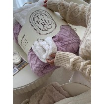 【美安雙12優惠  】爆款 熱賣 2022 北歐 莫蘭迪系列 菱格紋羊羔絨  午睡毯 保暖毯 午睡毯 寶寶毯  