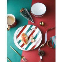 【一組免運費  聖誕陶瓷餐具組 聖誕禮盒  簡約北歐風 餐盤 馬克杯 刀叉 】
