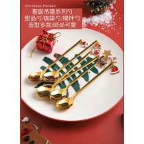 【聖誕勺具 聖誕樹裝飾掛飾  聖誕大餐 聖誕趴必備 6件組 儀式感  咖啡勺 甜品勺 攪拌勺】